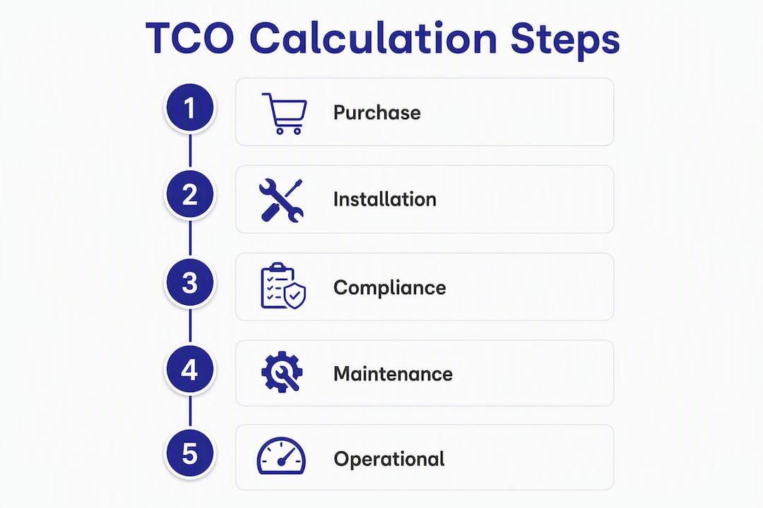 Infographic detailing total cost of ownership steps