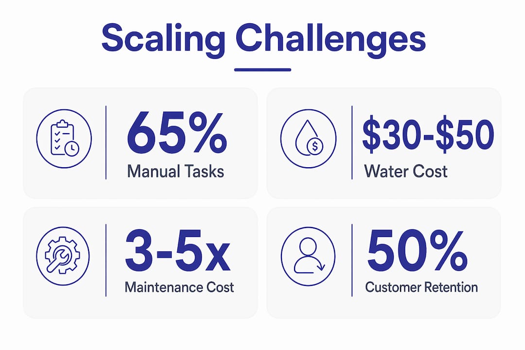 Infographic highlighting laundromat scaling key statistics