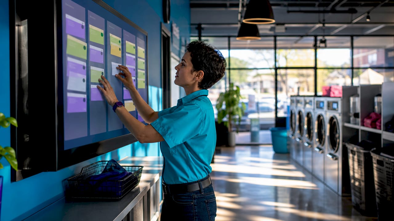 Drag and Drop Order Management for Laundromats