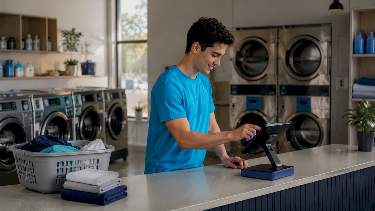 Attendant processing hybrid payment on mobile POS device